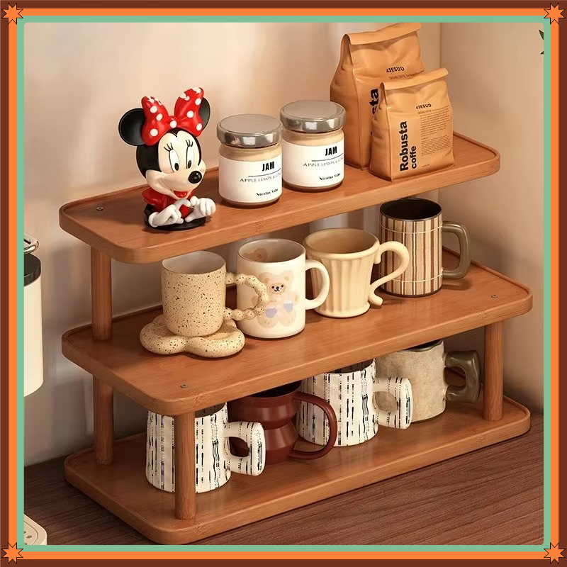 Desk Organizer - Rak Penyimpanan Cangkir Kopi Bergaya Vintage
