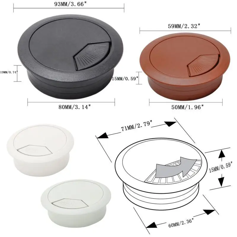 Penutup Lubang Kabel Meja 50/6 - Office Furniture Brands ulasan dan harga