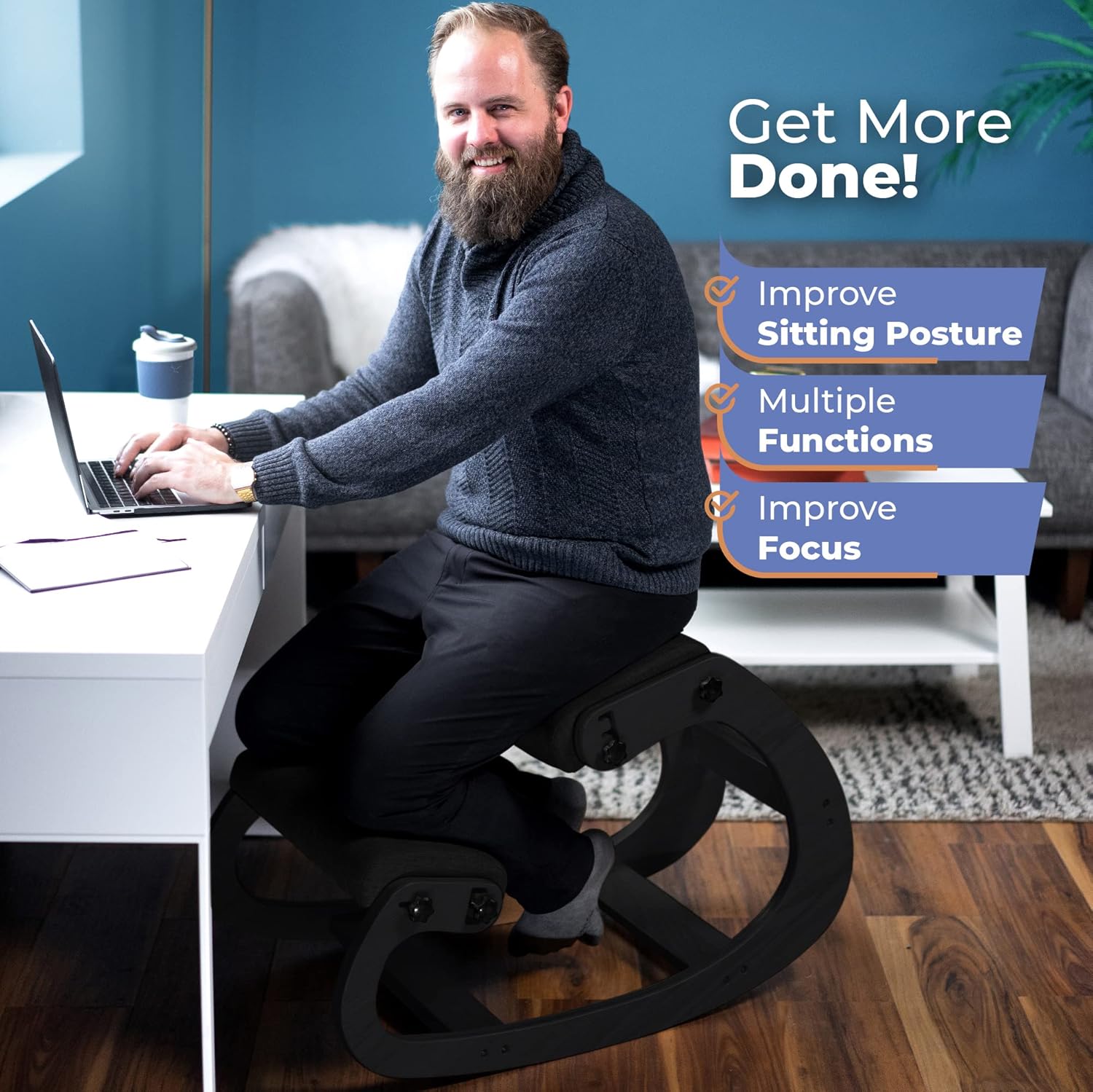 Kursi Lutut Ergonomis Kayu, Ku - Office Chair ulasan dan harga