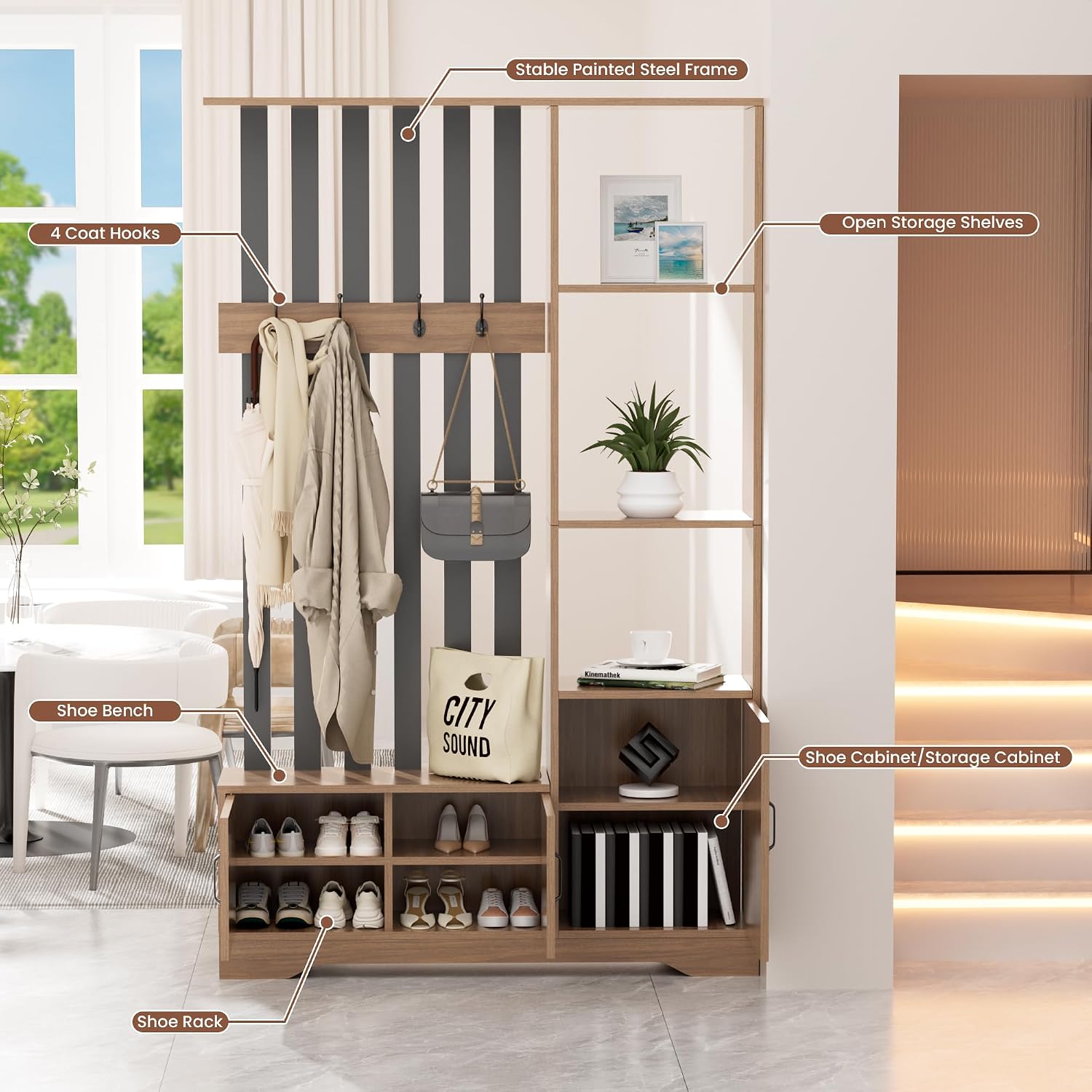 Pembatas Ruangan dengan Rak, P - Partition Screen Divider ulasan dan harga