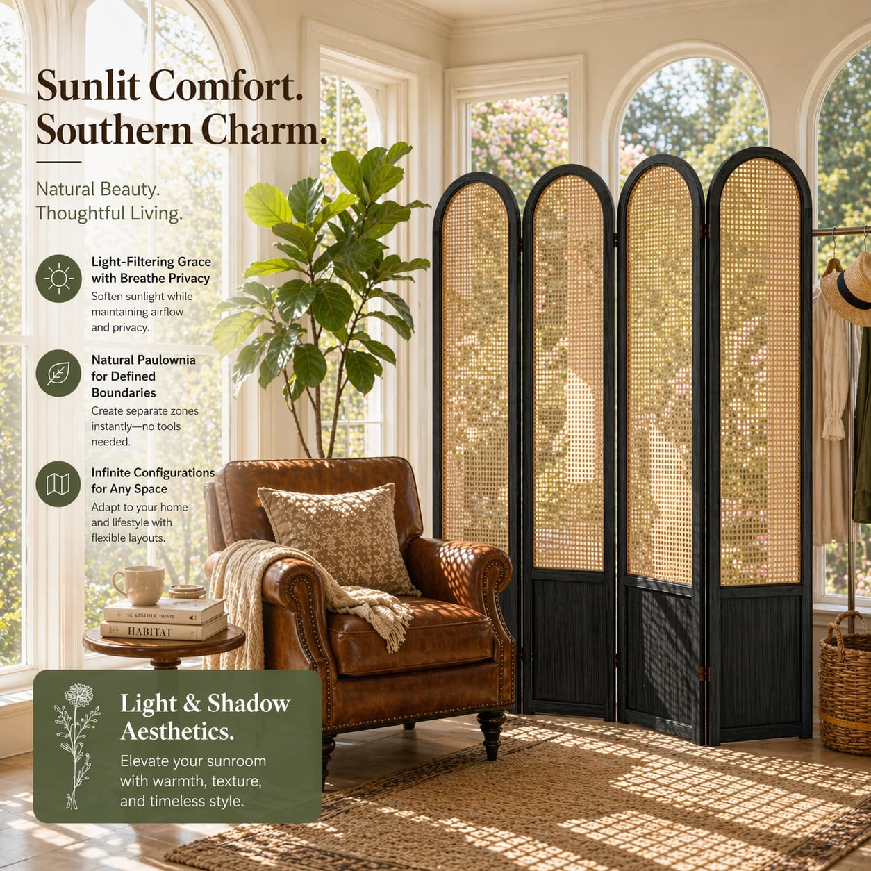 Pembatas Ruangan Lipat 4 Panel - Partition Screen Divider ulasan dan harga