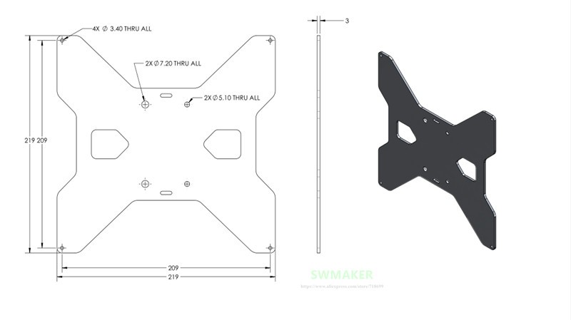 TEVO Tarantula Aluminum Y Carr - Printer Stand ulasan dan harga
